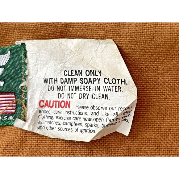 Vintage SafTBak Canvas Hunting Vest Mens XL Brown Green Made in USA Game Bag - Picture 9 of 9